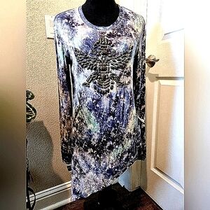🌻Double D Ranch Hardware embellished assymetric western tee